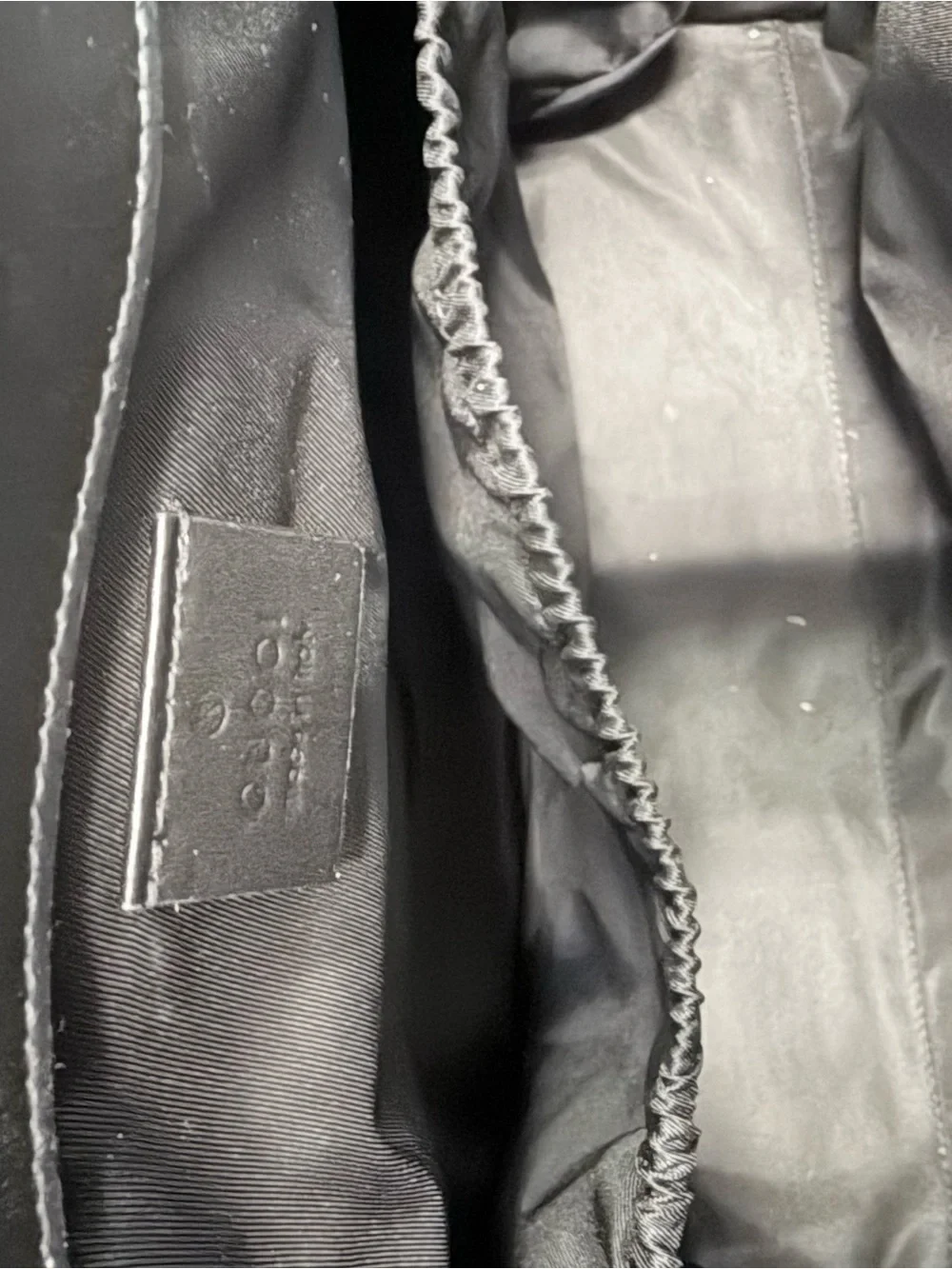 Gucci Gray GG Diaper Bag with Red and Blue Web Strap